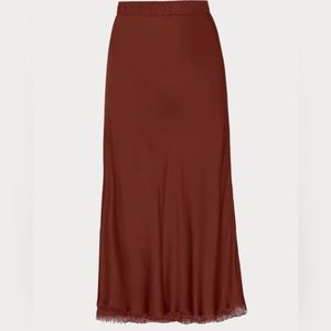 Nation LTD NWT Sateen Mabel Skirt in Black Cherry. XS.